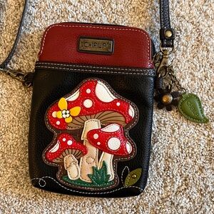 CHALA Mushroom Vegan Leather Cellphone Crossbody Bag